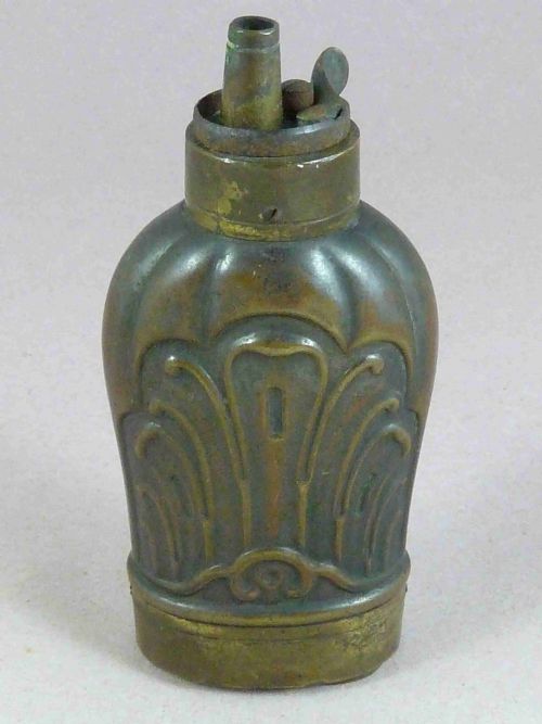 PALMETTE THREE WAY PISTOL FLASK COPPER POWDER PERCUSSION CAPS BALLS GUN ANTHEMION - ADDITIONAL PHOTO 2