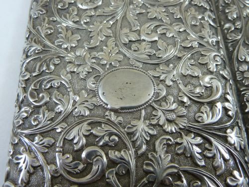 ANGLO INDIAN REPOUSSE SILVER CIGARETTE CASE GANESH CUTCH ELEPHANT - ADDITIONAL PHOTO 7