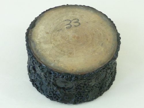 VICTORIAN BLACK SEALING WAX INTAGLIO SEAL SNUFF BOX SHELLAC - ADDITIONAL PHOTO 5