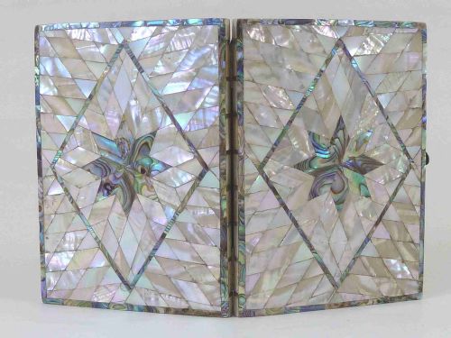english victorian abalone mop visiting calling card case mother of pearl - CATEGORY: ANTIQUE MISCELLANEOUS - DATED 1850