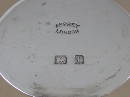 ASPREY ENGLISH SILVER INKWELL INKSTAND HALLMARKED 1908 ANTIQUE - ADDITIONAL PHOTO 5