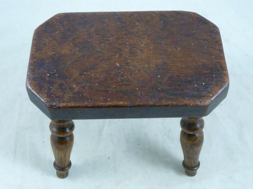 WOODEN CANDLESTICK STAND CANDLE TABLE STOOL ASH ELM TREEN ANTIQUE - ADDITIONAL PHOTO 3
