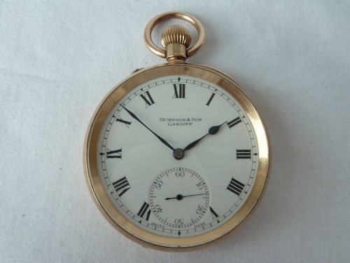charles nicolet sco peerless cal 52 9ct gold pocket watch stauffer iwc - CATEGORY: ANTIQUE WATCHES - DATED 1920