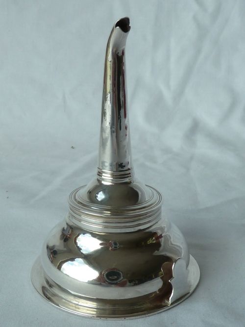 BATEMAN SILVER THREE PIECE WINE FUNNEL PB AB WB GEORGIAN - ADDITIONAL PHOTO 5