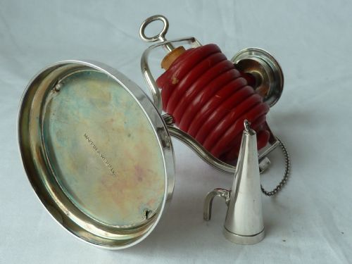 SILVER PLATE WAX JACK TAPER HOLDER SEAL SEALING MAPPIN WEBB - ADDITIONAL PHOTO 5