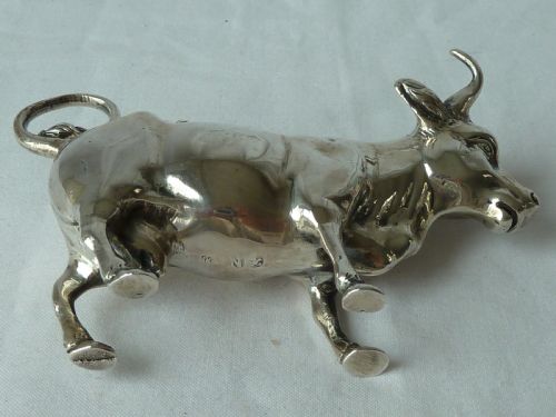 COW CREAMER GERMAN NOVELTY 930 SILVER CREAM JUG MODEL - ADDITIONAL PHOTO 6