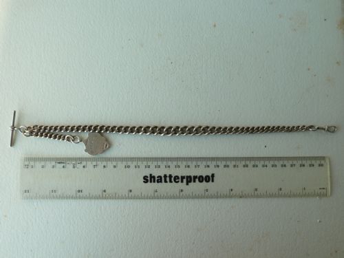 145 37CM 66G SOLID SILVER POCKET WATCH ALBERT CHAIN FOB BIRMINGHAM 1897 VICTORIAN - ADDITIONAL PHOTO 3