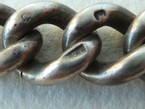 145 37CM 66G SOLID SILVER POCKET WATCH ALBERT CHAIN FOB BIRMINGHAM 1897 VICTORIAN - ADDITIONAL PHOTO 4