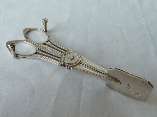 ENGLISH SILVER CANDLE SNUFFERS DOUBTER HALLMARKED CREST GEORGIAN - ADDITIONAL PHOTO 6