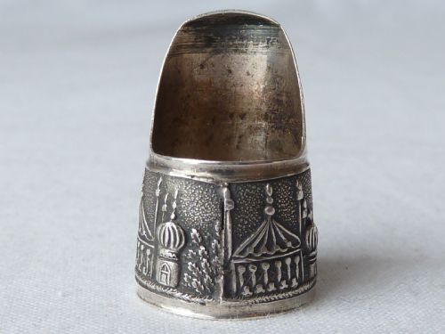 REGENCY BRIGHTON PAVILION SILVER THIMBLE SEWING TOOL ACCESSORY ENGLISH - ADDITIONAL PHOTO 1