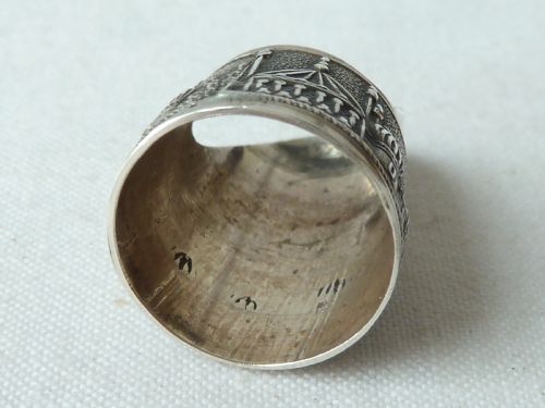 REGENCY BRIGHTON PAVILION SILVER THIMBLE SEWING TOOL ACCESSORY ENGLISH - ADDITIONAL PHOTO 4
