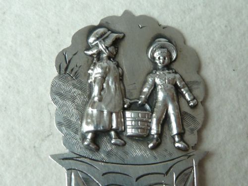 1886 SILVER JACK AND JILL HALLMARKED STERLING VICTORIAN NOVELTY NURSERY RHYME - ADDITIONAL PHOTO 3