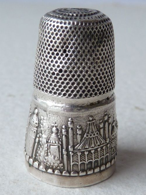 REGENCY BRIGHTON PAVILION SILVER THIMBLE SEWING TOOL ACCESSORY ENGLISH - ADDITIONAL PHOTO 2