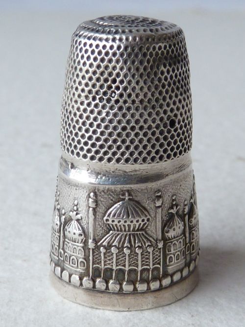 REGENCY BRIGHTON PAVILION SILVER THIMBLE SEWING TOOL ACCESSORY ENGLISH - ADDITIONAL PHOTO 3