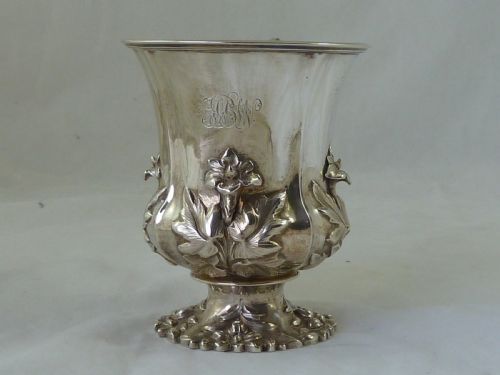 CHARLES FOX 1834 HALLMARKED STERLING SILVER CHRISTENING MUG CUP - ADDITIONAL PHOTO 3