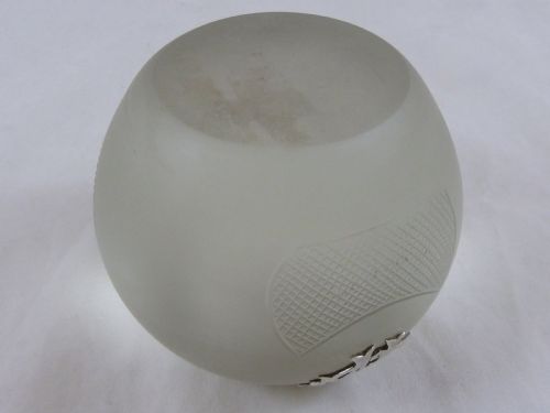 1891 SILVER GLASS VESTA MATCH HOLDER STRIKER GLOBE BALL POT HALLMARKED LARGE VICTORIAN - ADDITIONAL PHOTO 9