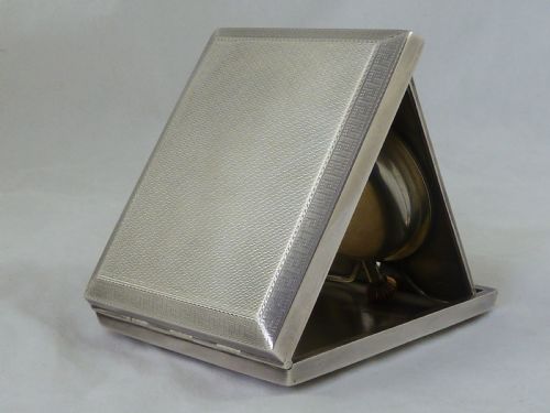 ART DECO HALLMARKED SILVER ASPREY TRAVEL CLOCK - ADDITIONAL PHOTO 3