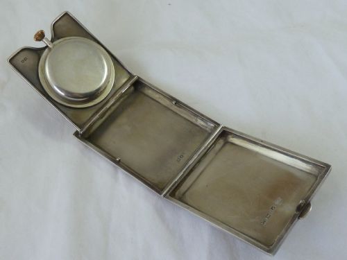 ART DECO HALLMARKED SILVER ASPREY TRAVEL CLOCK - ADDITIONAL PHOTO 8