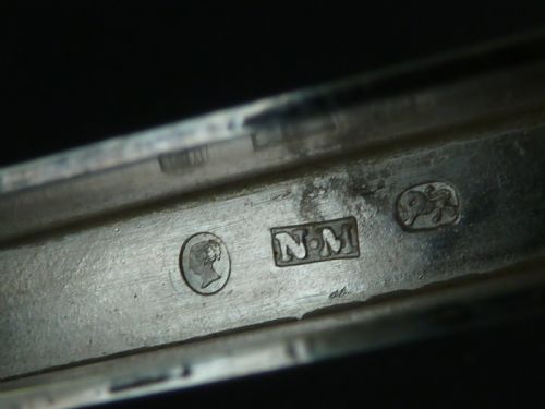 NATHANIEL MILLS 1839 CASTLE TOP VISITING CARD CASE STERLING SILVER HALLMARKED VICTORIAN BURRELL - ADDITIONAL PHOTO 8