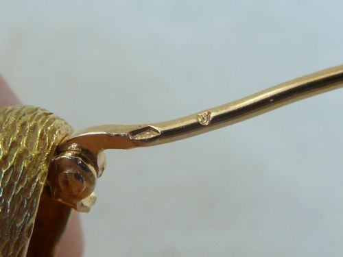 FRENCH 18K NOVELTY GOLD 1960S DUCKLING BROOCH PIN DUCK - ADDITIONAL PHOTO 6
