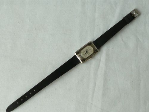 1931 ART DECO WHITE GOLD LADIES ELGIN USA BLACK ENAMEL PARISIENNE COCKTAIL WATCH - ADDITIONAL PHOTO 1