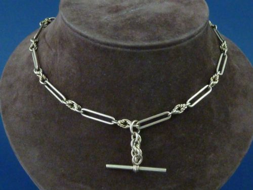 1899 1518 384MM 268G SOLID 9 CARAT GOLD DOUBLE ALBERT POCKET WATCH CHAIN NECKLACE CHOKER COLLAR VICTORIAN - ADDITIONAL PHOTO 1
