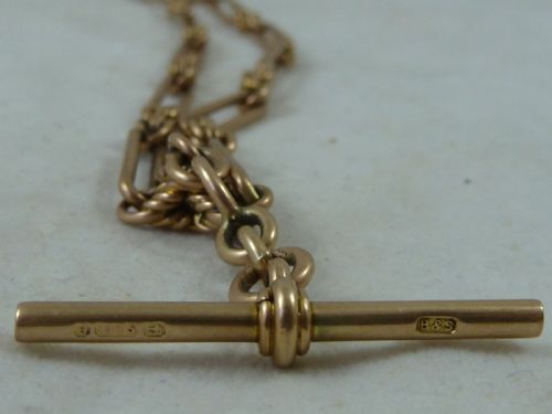 1899 1518 384MM 268G SOLID 9 CARAT GOLD DOUBLE ALBERT POCKET WATCH CHAIN NECKLACE CHOKER COLLAR VICTORIAN - ADDITIONAL PHOTO 3
