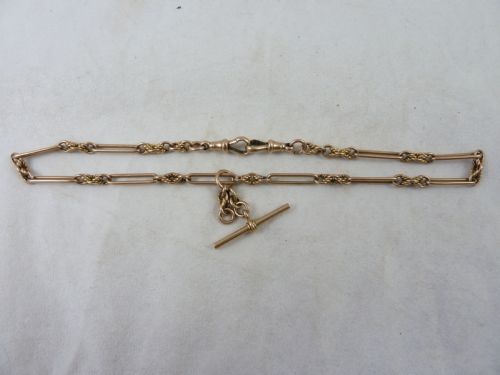 1899 1518 384MM 268G SOLID 9 CARAT GOLD DOUBLE ALBERT POCKET WATCH CHAIN NECKLACE CHOKER COLLAR VICTORIAN - ADDITIONAL PHOTO 6