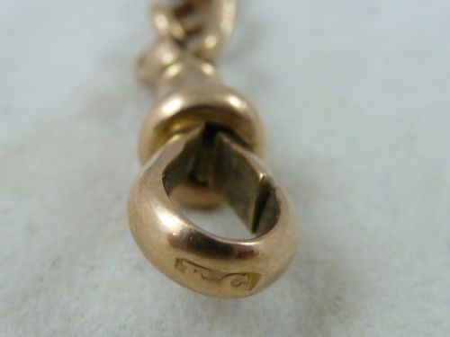 1910 1514 390MM 18G SOLID 9 CARAT GOLD DOUBLE ALBERT POCKET WATCH CHAIN NECKLACE CHOKER COLLAR - ADDITIONAL PHOTO 5