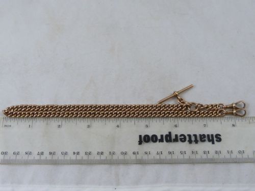 1908 1634 425MM 53G SOLID 9 CARAT GOLD ALBERT POCKET WATCH CHAIN NECKLACE CHOKER COLLAR EDWARDIAN - ADDITIONAL PHOTO 6
