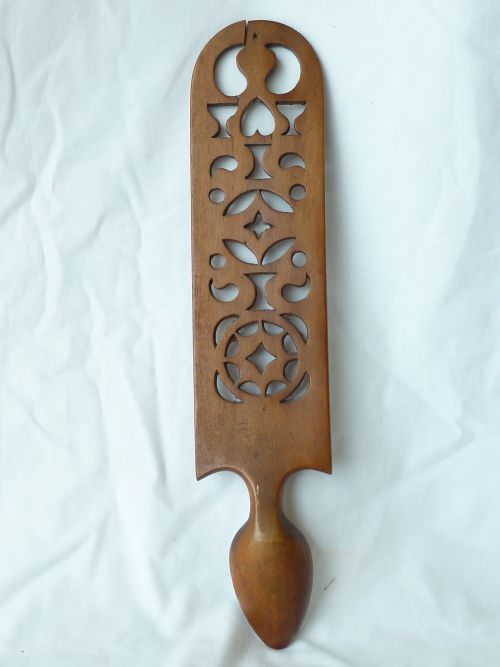VICTORIAN WELSH LOVE SPOON FOLK ART CARVED TOKEN TREEN - ADDITIONAL PHOTO 4