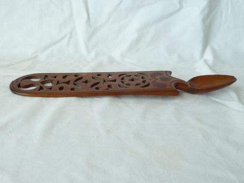 VICTORIAN WELSH LOVE SPOON FOLK ART CARVED TOKEN TREEN - ADDITIONAL PHOTO 5