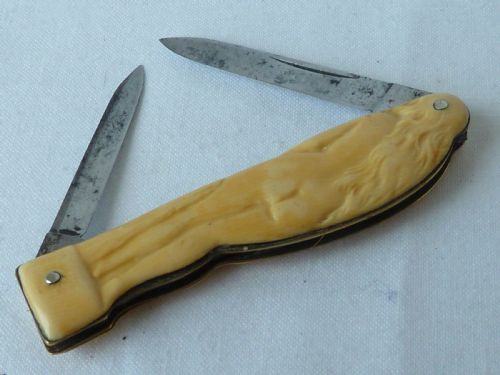 IVORINE NUDE FOLDING QUILL PEN POCKET KNIFE CELLULOID EROTIC - ADDITIONAL PHOTO 1