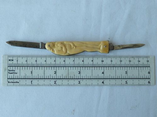 IVORINE NUDE FOLDING QUILL PEN POCKET KNIFE CELLULOID EROTIC - ADDITIONAL PHOTO 4