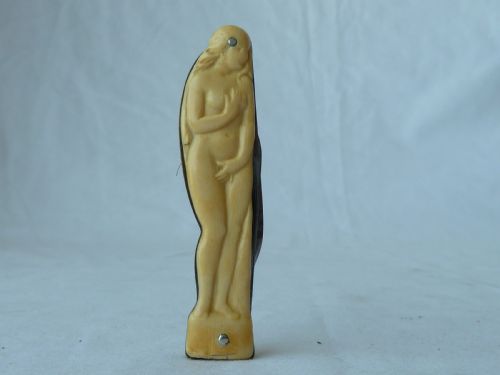 IVORINE NUDE FOLDING QUILL PEN POCKET KNIFE CELLULOID EROTIC - ADDITIONAL PHOTO 5