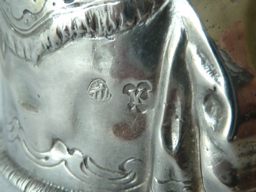 1892 HALLMARKED SILVER CRINOLINE LADY TABLE BELL CONTINENTAL VICTORIAN - ADDITIONAL PHOTO 6