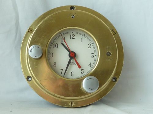 Heavy Brass Ships Master Clock Mercer 8 Day Mod Pattern Marine