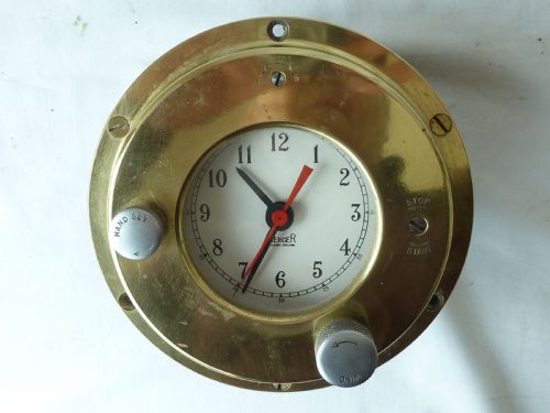 fig 2. Heavy Brass Ships Master Clock Mercer 8 Day MOD Pattern Marine