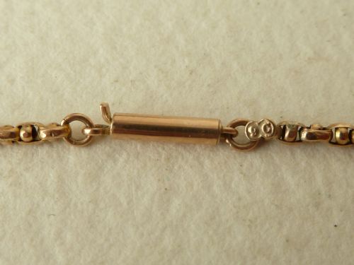VICTORIAN 9 CARAT GOLD FANCY LINK BELCHER CHAIN NECKLACE 175 445MM MARKED 9C - ADDITIONAL PHOTO 2