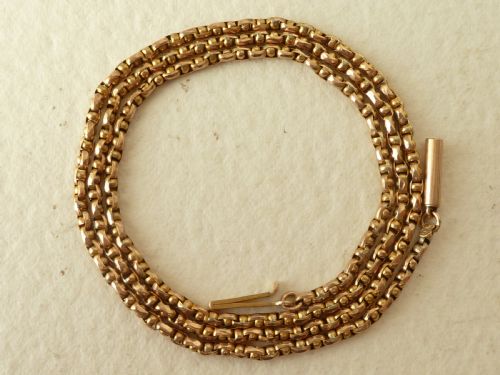 VICTORIAN 9 CARAT GOLD FANCY LINK BELCHER CHAIN NECKLACE 175 445MM MARKED 9C - ADDITIONAL PHOTO 3