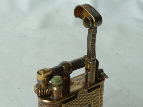 1934 SILVER GILT DUNHILL WATCH LIGHTER HALLMARKED STERLING POCKET PETROL CIGARETTE - ADDITIONAL PHOTO 4