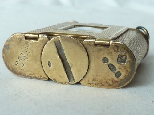 1934 SILVER GILT DUNHILL WATCH LIGHTER HALLMARKED STERLING POCKET PETROL CIGARETTE - ADDITIONAL PHOTO 5