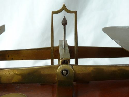 VICTORIAN BRASS LETTER POSTAL BALANCE BRASS SQUARE WEIGHTS BOX SCALES - ADDITIONAL PHOTO 1