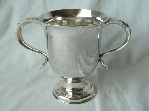 WILLIAM JAMES PRIEST 1771 HALLMARKED STERLING SILVER LOVING CUP GEORGIAN - ADDITIONAL PHOTO 5