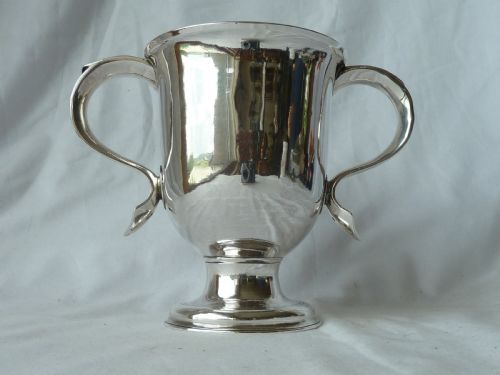 WILLIAM JAMES PRIEST 1771 HALLMARKED STERLING SILVER LOVING CUP GEORGIAN - ADDITIONAL PHOTO 7