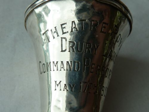 1911 SOLID SILVER POSY HOLDER TUSSIE MUSSIE THEATRE ROYAL KAISER WILHELM - ADDITIONAL PHOTO 7