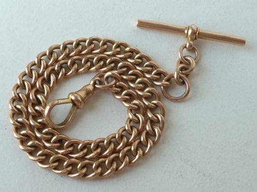 1923 12 305MM 31G SOLID 9 CARAT GOLD ALBERT POCKET WATCH CHAIN - ADDITIONAL PHOTO 4