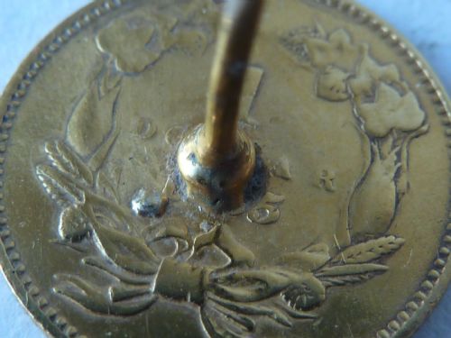 GOLD DOLLAR COIN STUDS EARRINGS 1855 LIBERTY INDIAN 21CT 18CT USA AMERICAN - ADDITIONAL PHOTO 7