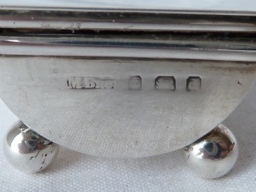 EDWARDIAN DOUBLE POSTAGE STAMP CASE BOX 1903 STERLING SILVER - ADDITIONAL PHOTO 3