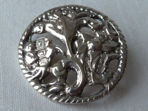 BOXED SET 6 BUTTONS SILVER FLORAL ART NOUVEAU HALLMARKED 1901 - ADDITIONAL PHOTO 4